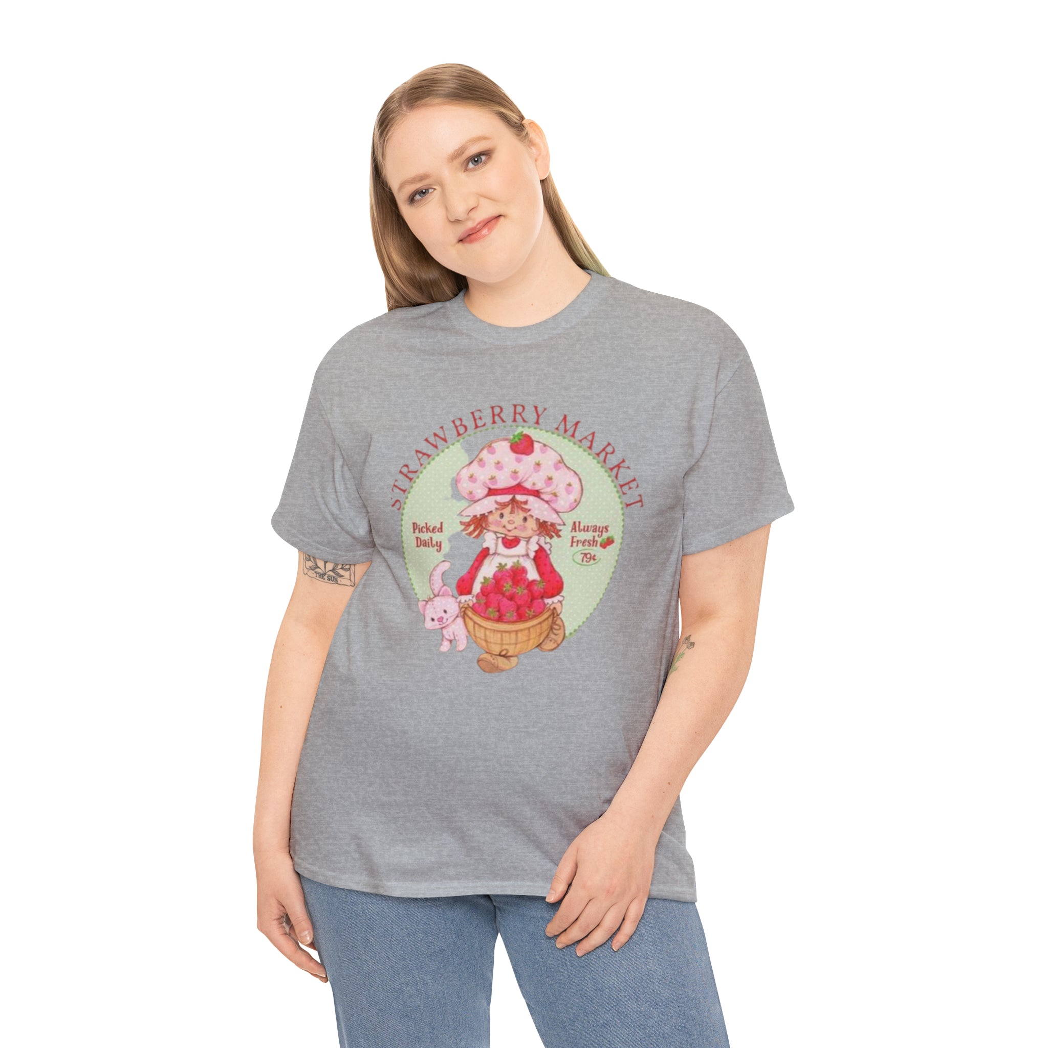 Strawberry Shortcake-  Unisex Heavy Cotton T-Shirt - Creations by Chris and Carlos